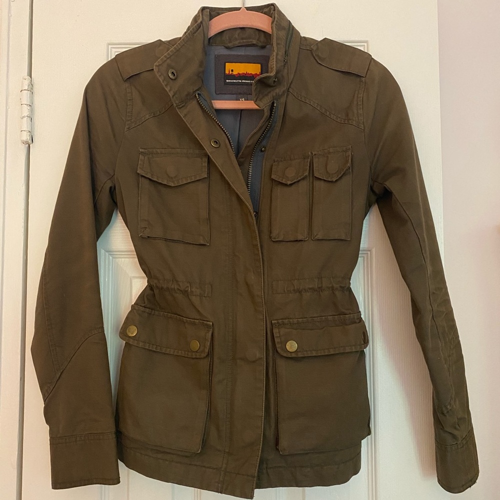 Brooklyn Industries army green 5 pocket jacket